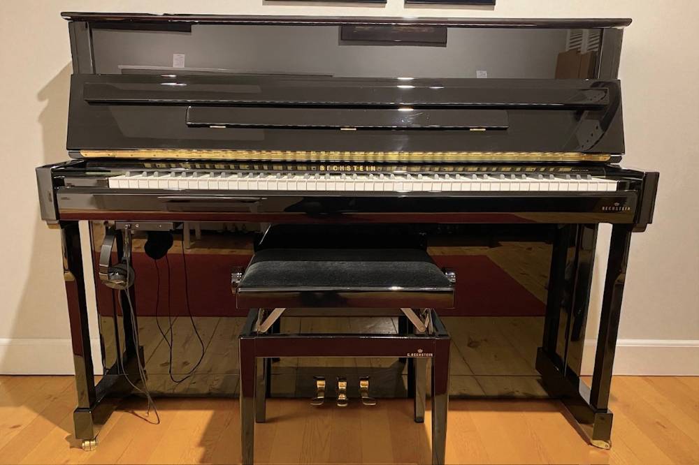 Bechstein Silentpiano, Modell B116 Vario, Schwarz Hochglanz