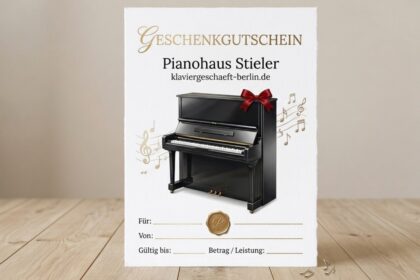 Klavier kaufen mit einem Geschenk Gutschein